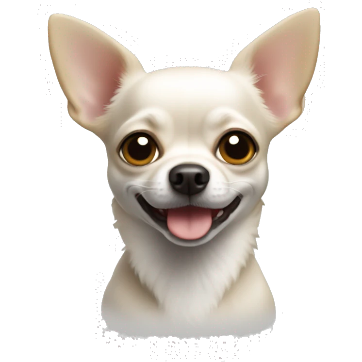chihuahua pequeño blanco  emoji
