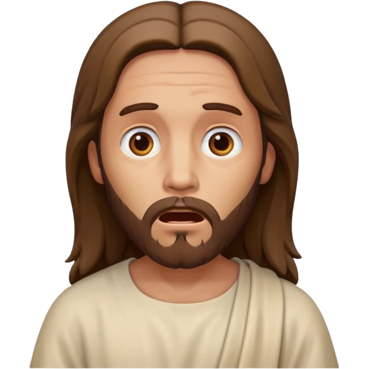Jesus acting shocked emoji