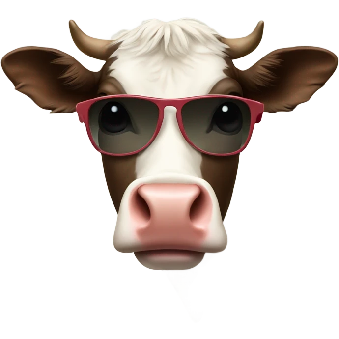 Cow in sunglasses emoji