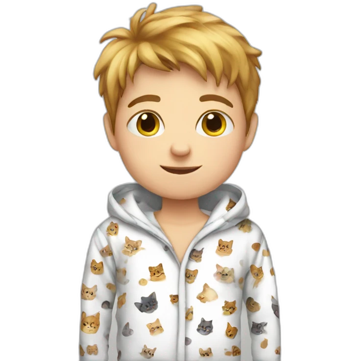 boy in cat pyjama emoji