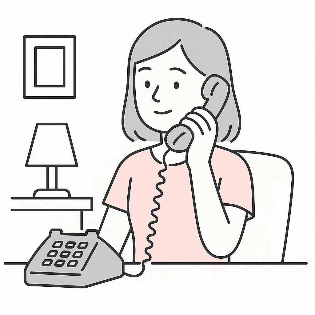 girl talking on telephone in her room emoji