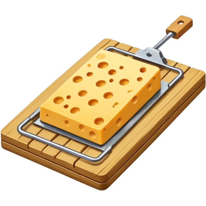 mousetrap with cheese emoji