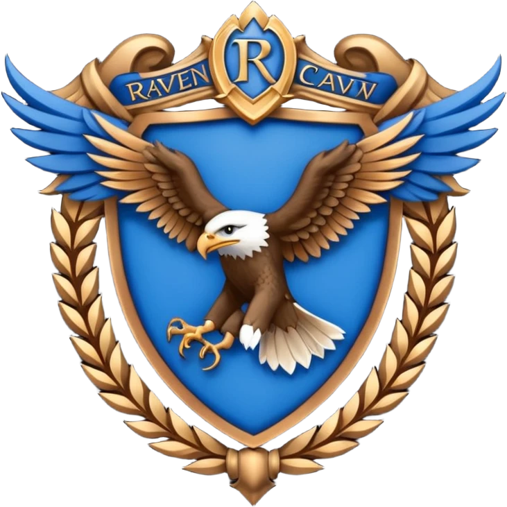 Hogwarts Ravenclaw crest Eagle emoji