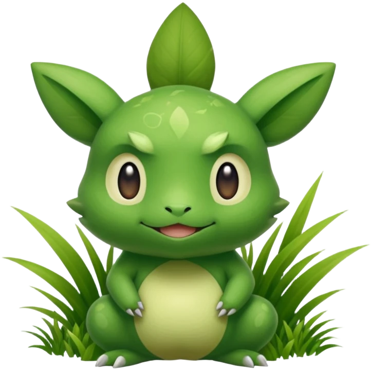 Pokemon red and green legendary grass type emoji