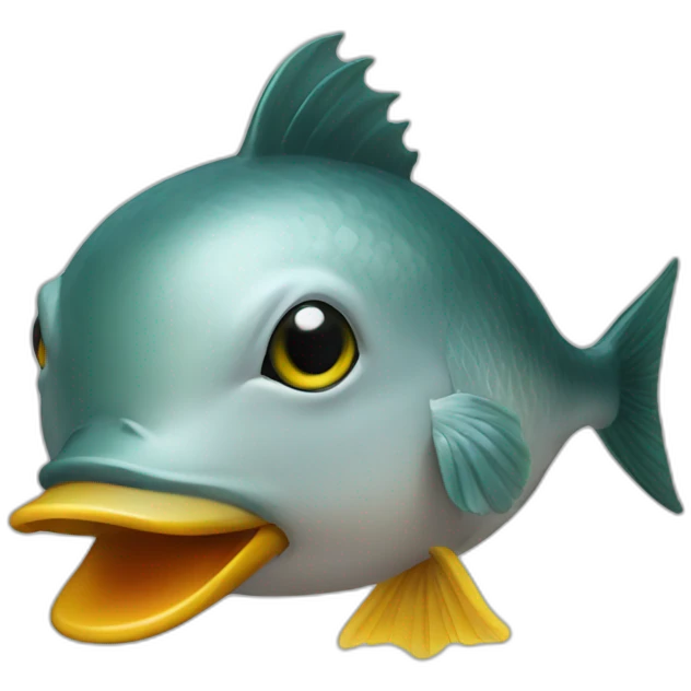 Duck head fish body emoji