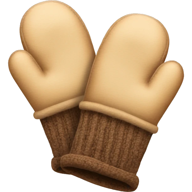 Beige and brown mittens emoji