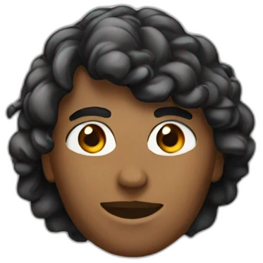 Bronzé cheveux noir emoji