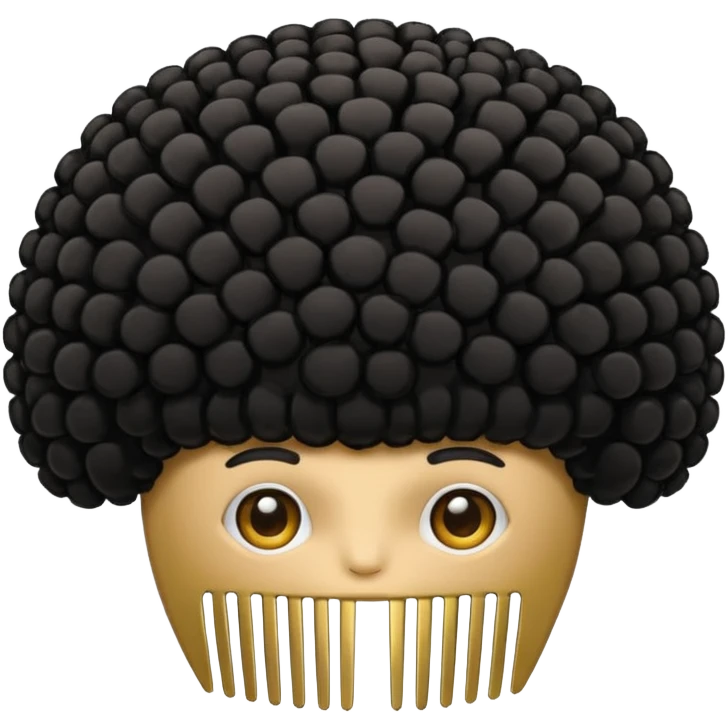 afro comb emoji
