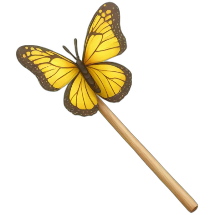 Net on a wooden stick used to catch butterflies emoji