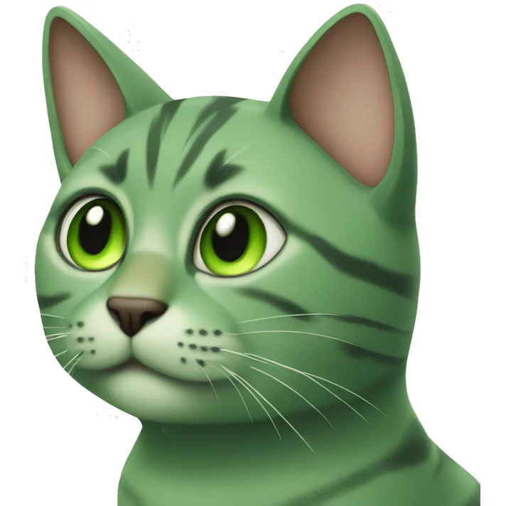 Green cat emoji
