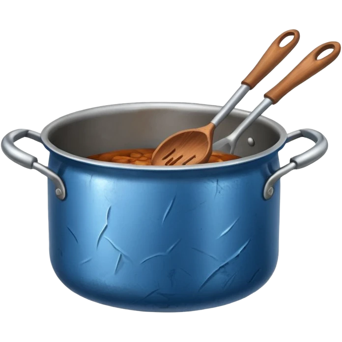 cooking pot blue  emoji