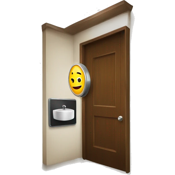 Hotel hanging door sign  emoji