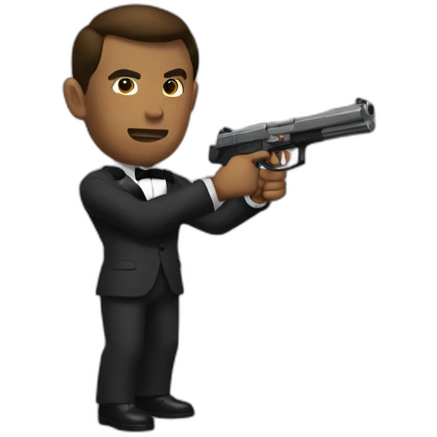 007 with a gun emoji