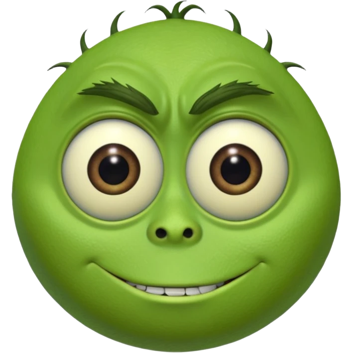 Mike Wazowski (one eye) from the Monsters Inc. Pixar movie emoji