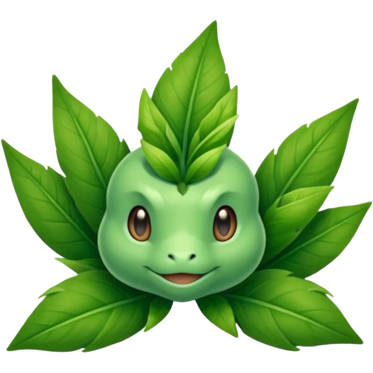 Pokemon red and green legendary grass type emoji