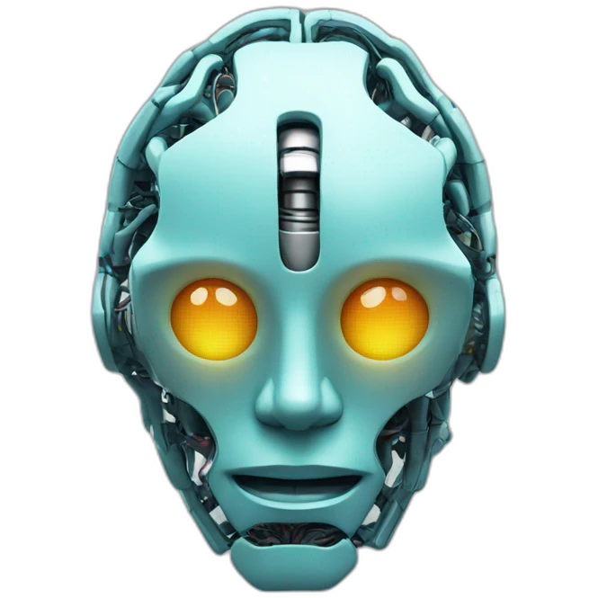 neural network brain robot emoji