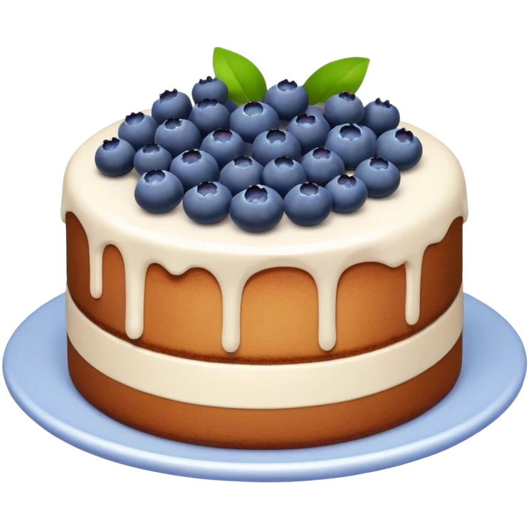 Cake with blueberries on top  emoji