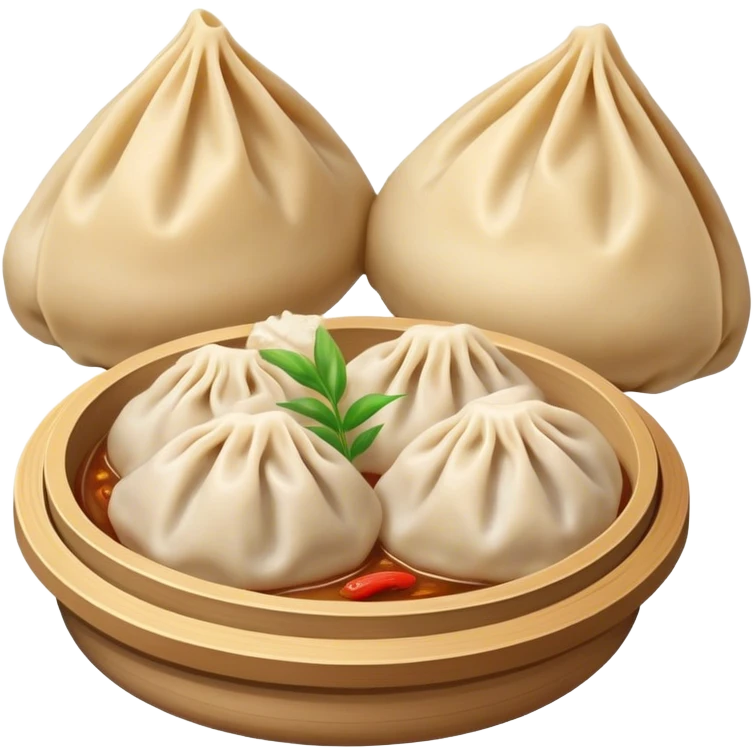 two buuz Mongolian dumpling  emoji