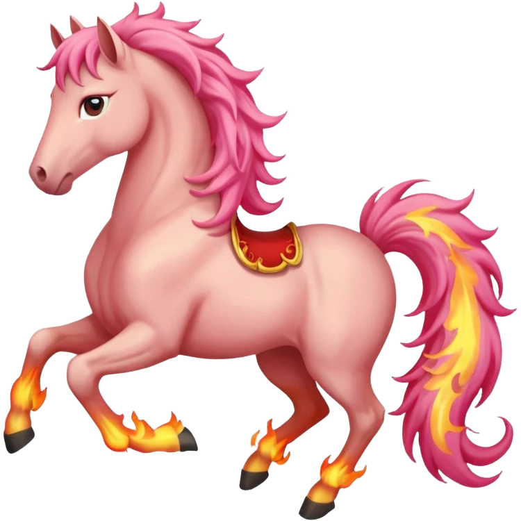 light pink fire horse  emoji