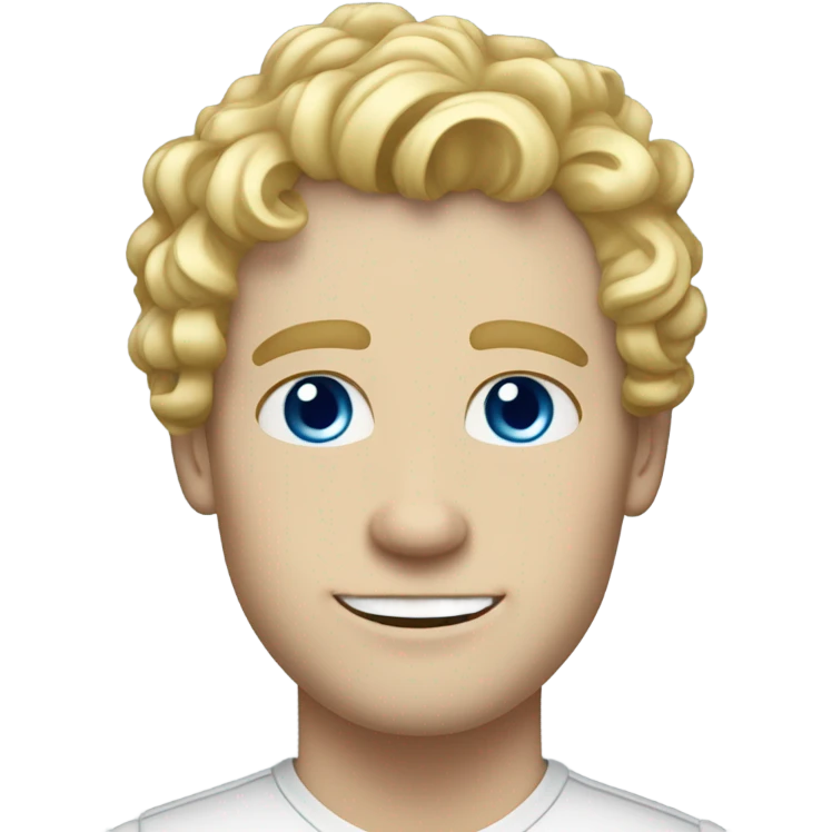 full body light curl blonde 30yo man blue eyed pale skin emoji