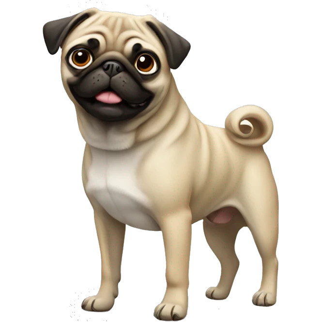A pug make sport emoji