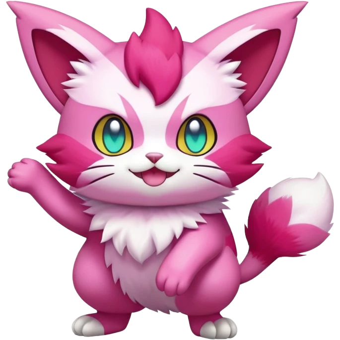 Skitty-Delcatty-Pokémon-Fakémon-hybrid-creature (full body) emoji