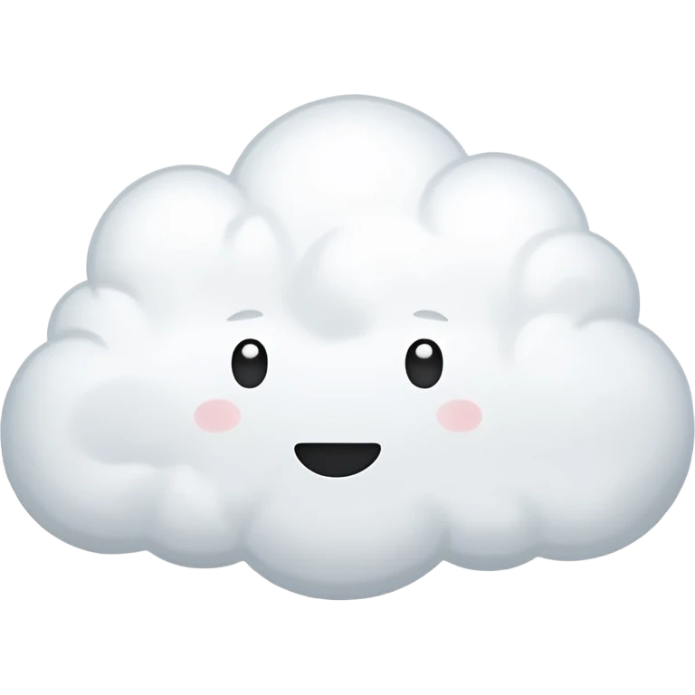 empty thought bubble, soft cloud shape, simple cartoon, no face emoji