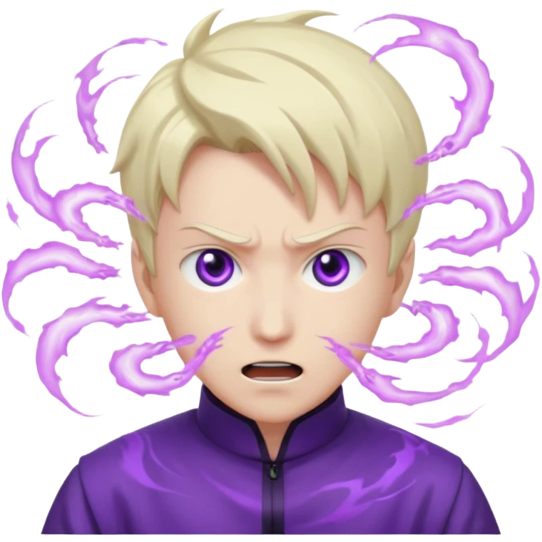 Saturo goji hitting a hollow purple emoji