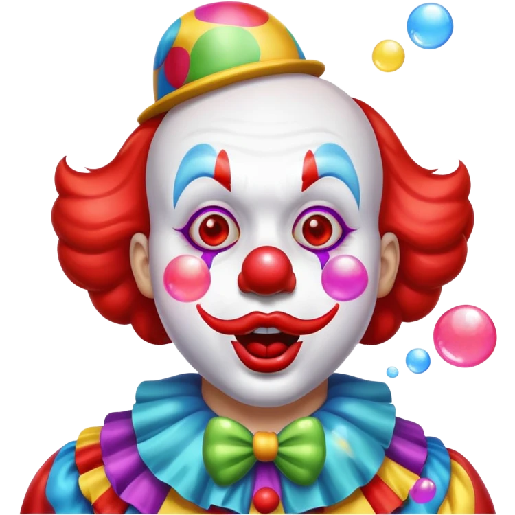 bright clown with soap bubbles emoji