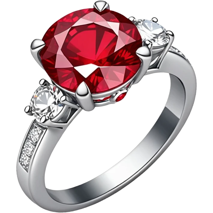 glitter rubi diamond married ring prata emoji