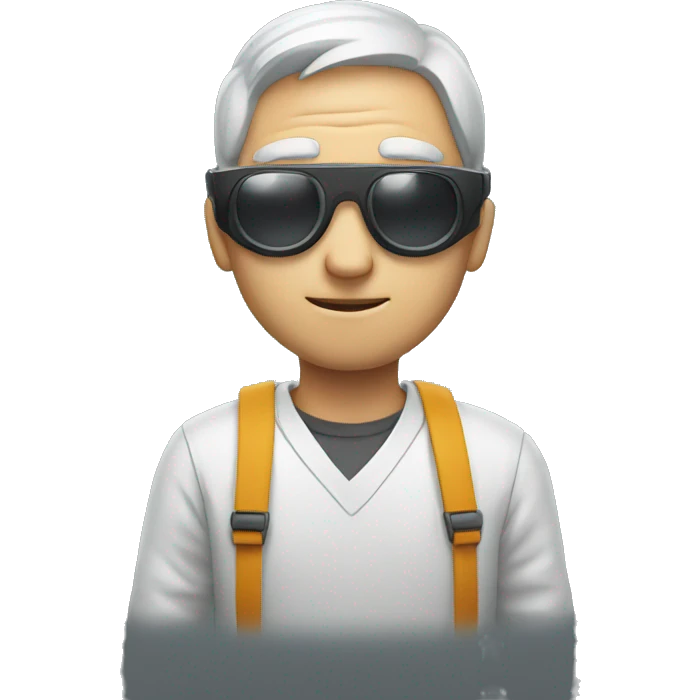 BLIND MAN whith photocamera emoji