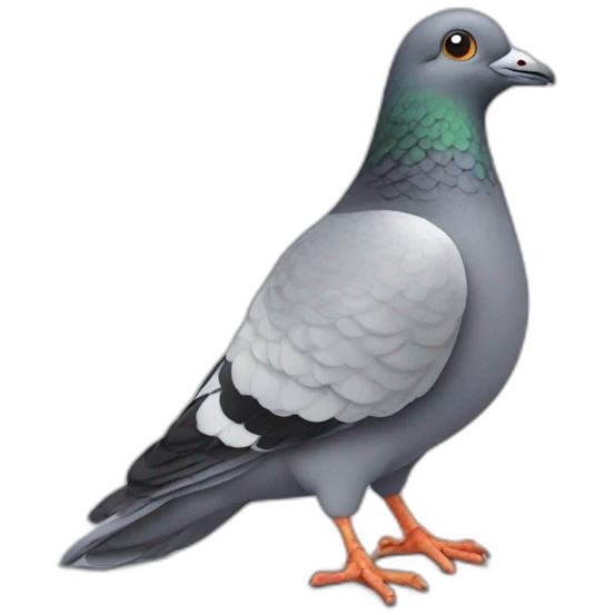 Pigeon français avec une baguette emoji