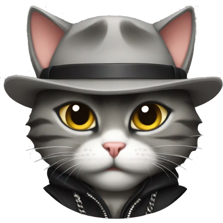 Gangster kitty emoji