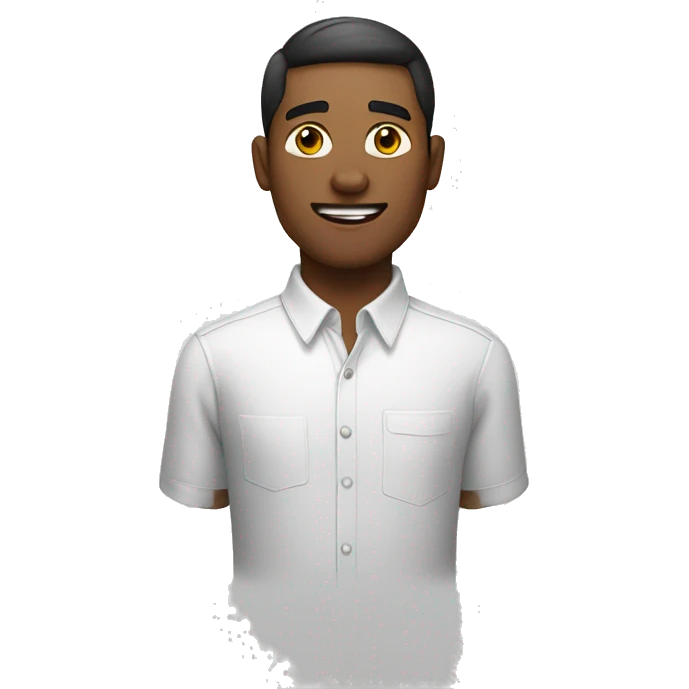 male in white shirt emoji
