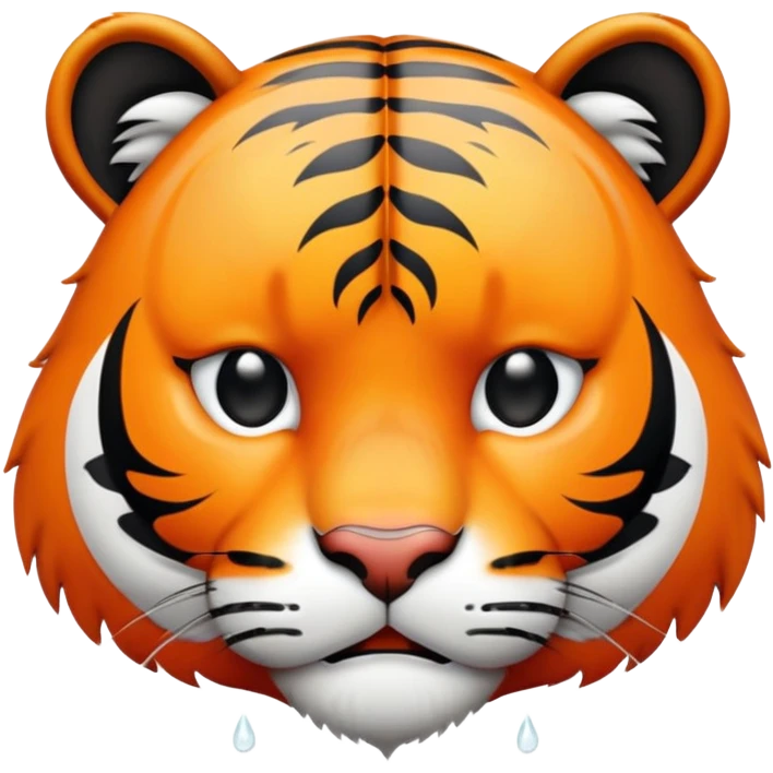 sad crying tiger emoji