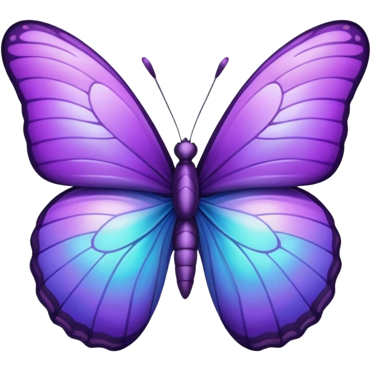 Purple butterfly in emoji emoji