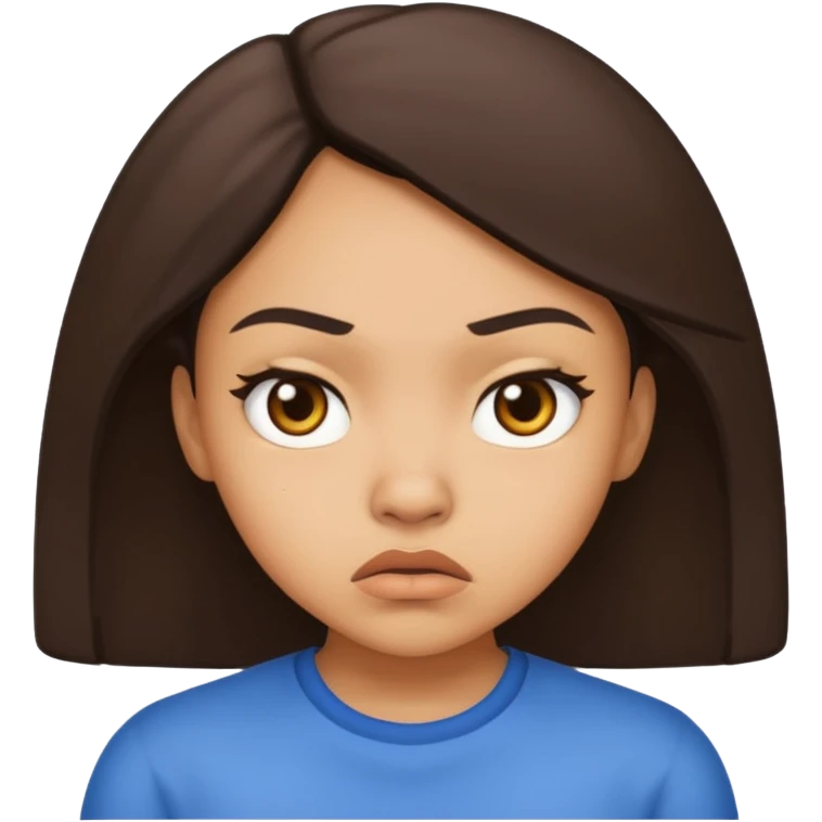 lightskin girl looking annoyed  emoji