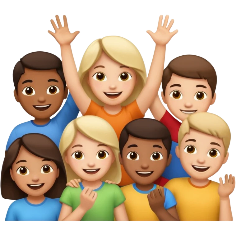 children playing emoji