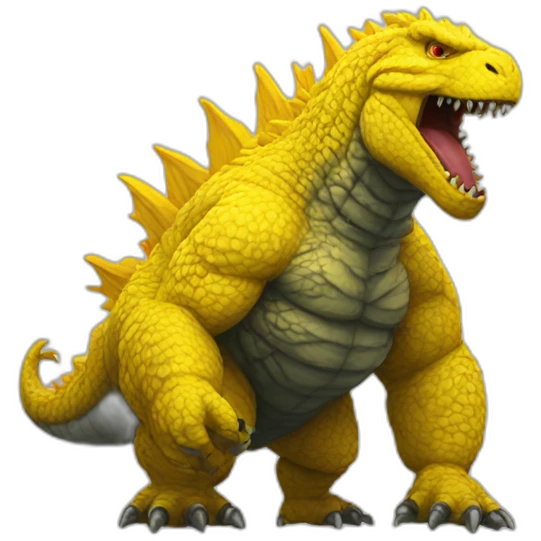 Godzilla obesity yellow emoji