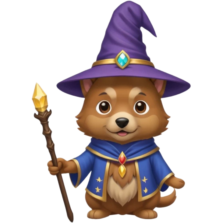 Dog wizard emoji
