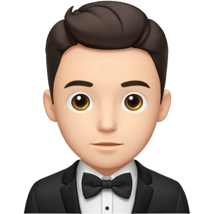 Jonathan Bailey with suit with bow tie emoji