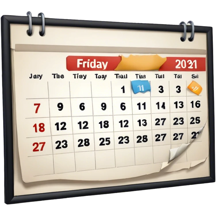 Friday on a calender emoji