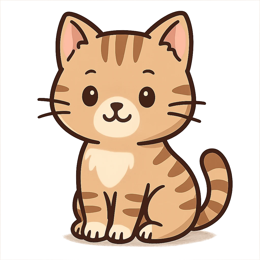 cute cat sitting emoji