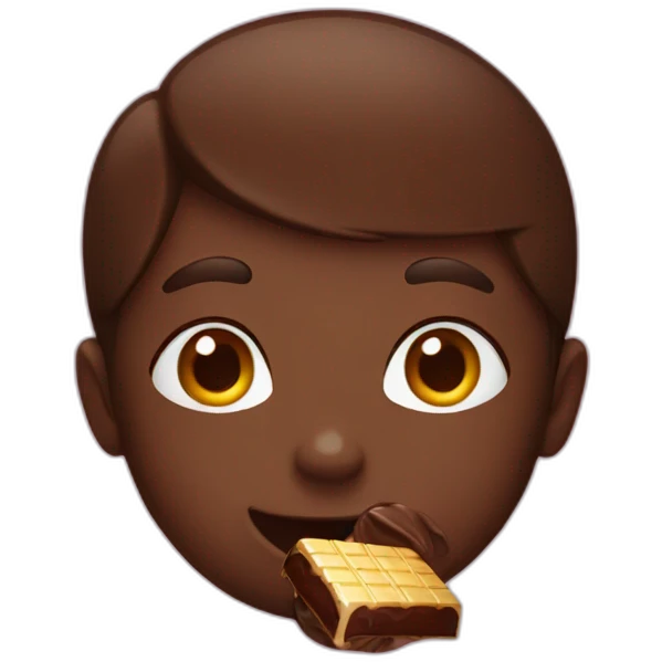 eating chocolate emoji
