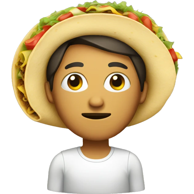Person with the body of a taco emoji