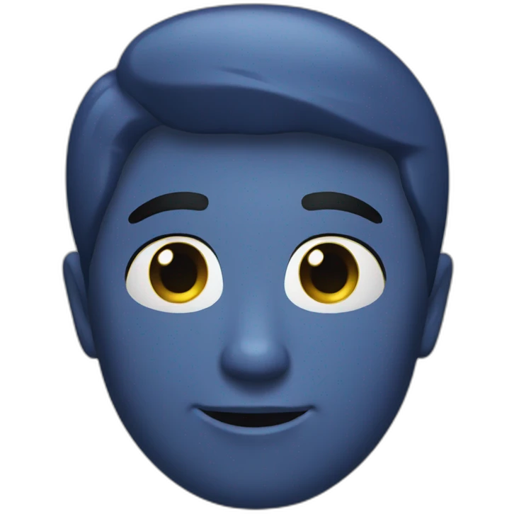 Chat bleu emoji