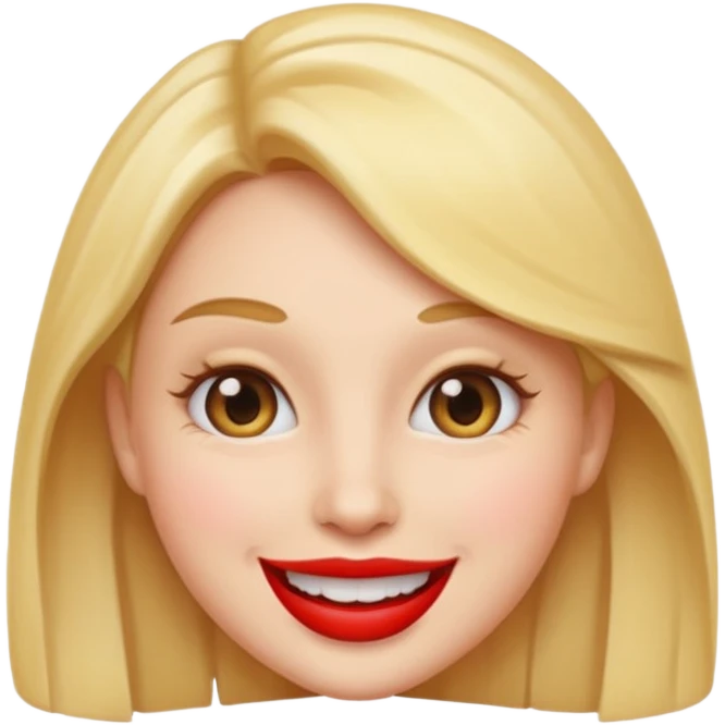 Emoji female with fake lips emoji