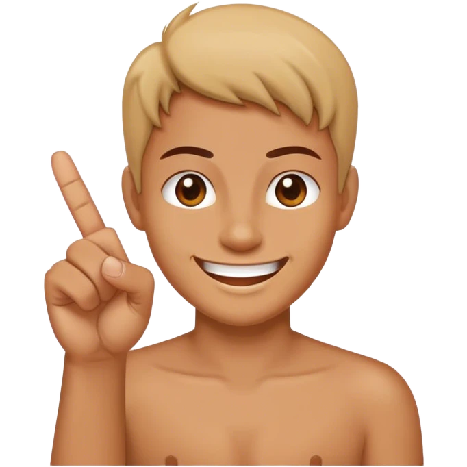 Smiling emoji with middle finger  emoji