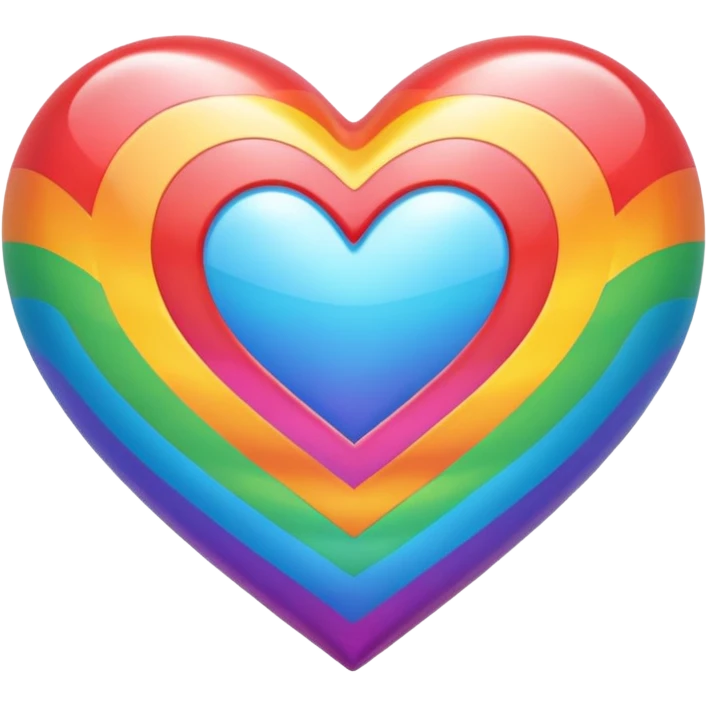 heart with rainbow heart pattern emoji