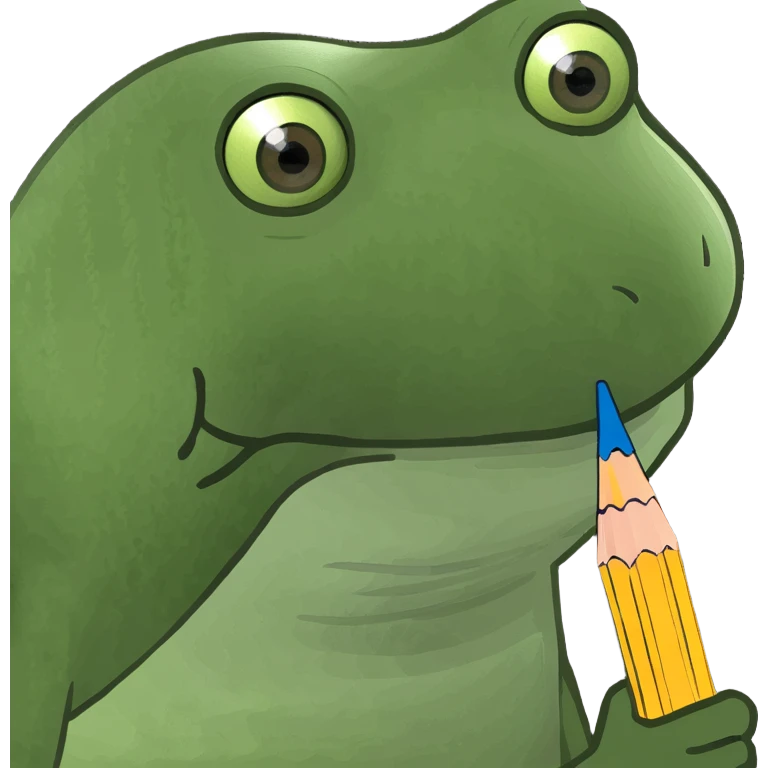 Pencil in apple emoji